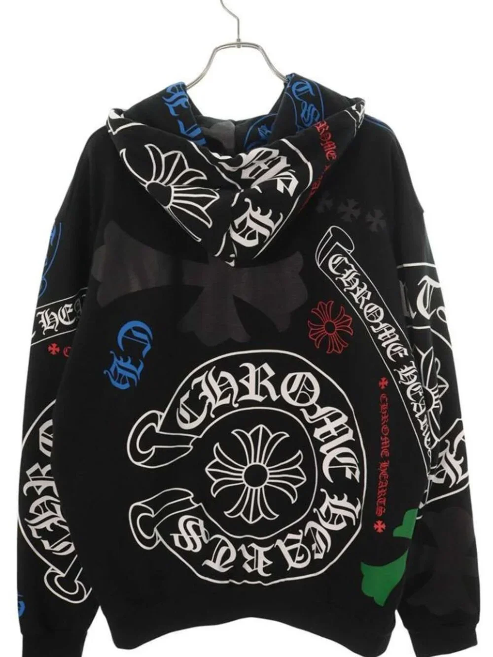 Chrome Hearts Stencil Hoodie All Over Print Pullover XL